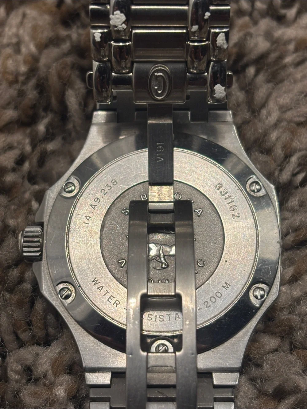 Men's Stainless Steel Dive Watch - Black Dial